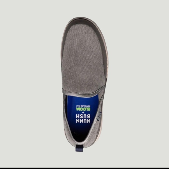 Men\'s Nunn Bush Brewski Slip On in Gray Canvas. 84981 020 main image 5
